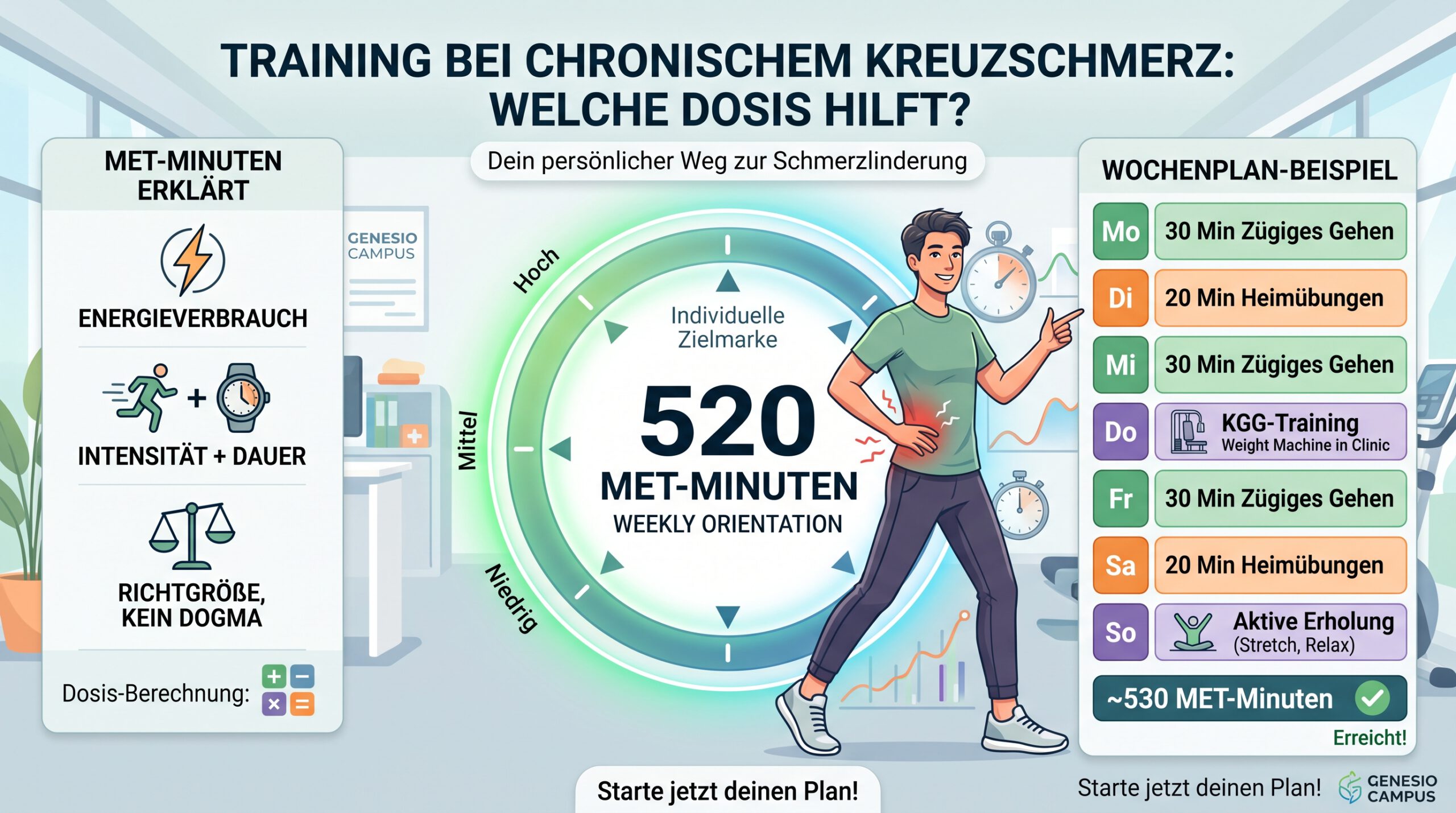 Training bei chronischem Kreuzschmerz: Welche Dosis hilft?